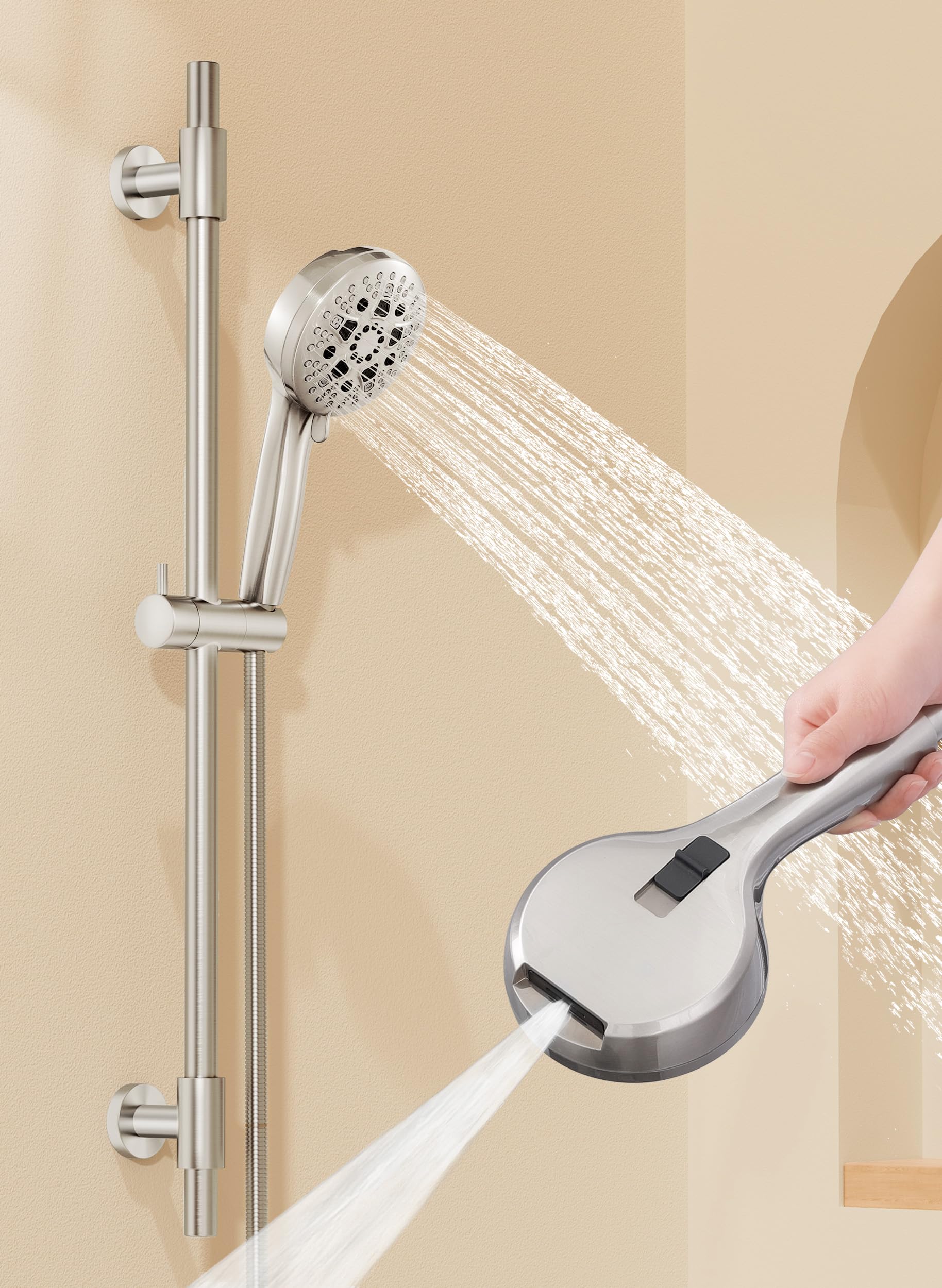 KES 30-Inch Shower Slide Bar with High Pressure 9 Functions
